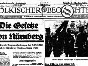 Utklipp fra avisen Völkischer Beobachter dagen etter at loven hadde blitt vedtatt.
