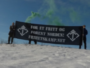 For et fritt og forent Norden! – Banneraksjon ved Hamar