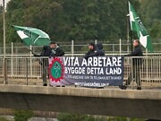 Film fra banneraksjon i Sverige og intervju med aktivist