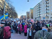 Demonstrasjoner i Stockholm mot SVT og DCA