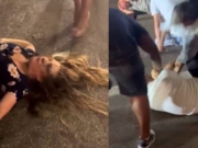 Afrikanere mishandler hvite personer mens de ler og jubler